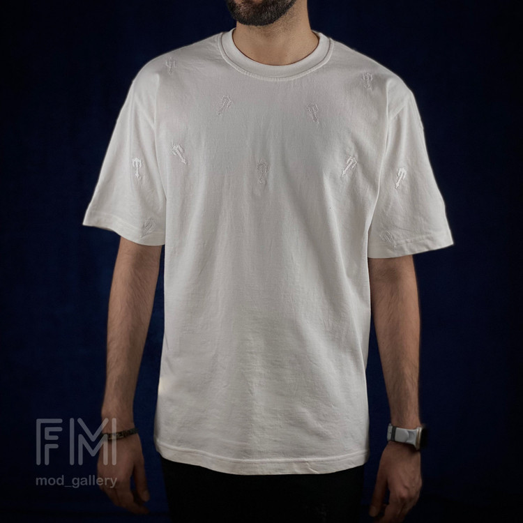 تیشرت گلدوزی trap سفید